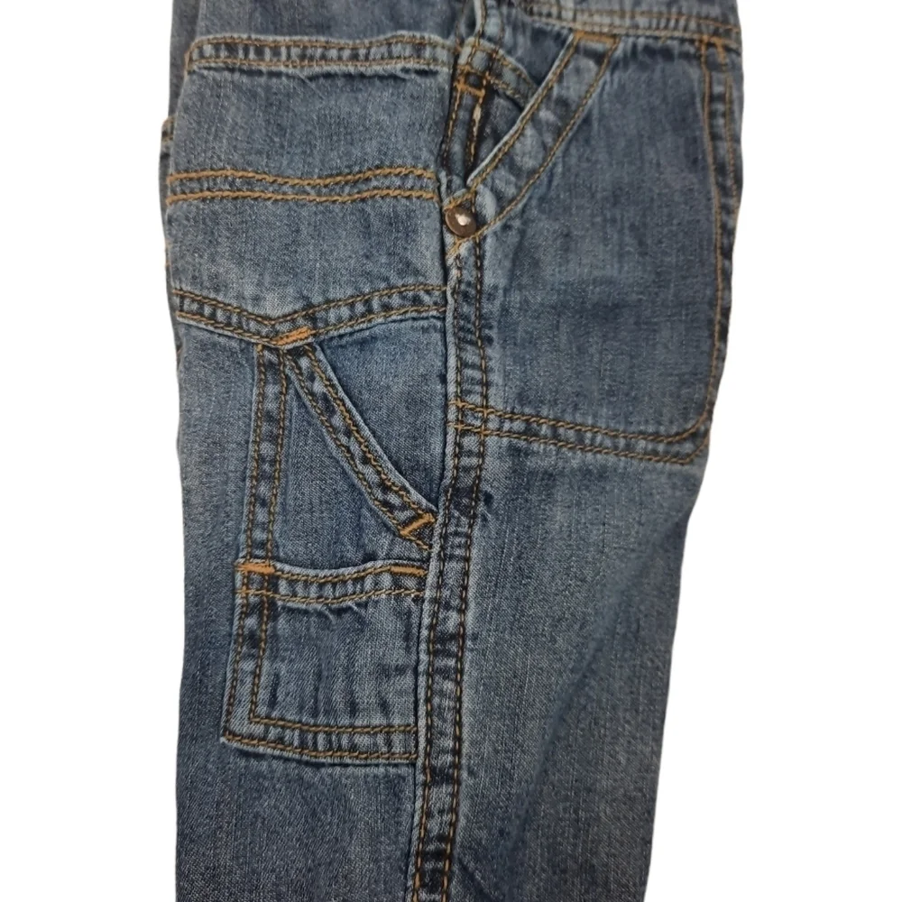 Oshkosh B'Gosh Genuine‎ Vestback Carpenter Style Denim Overalls Sz 6 Months Boys